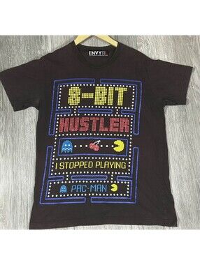 Envy Mania 8 Bit Hustler Pac Man T Shirt Mens Large Brown Graphic #14